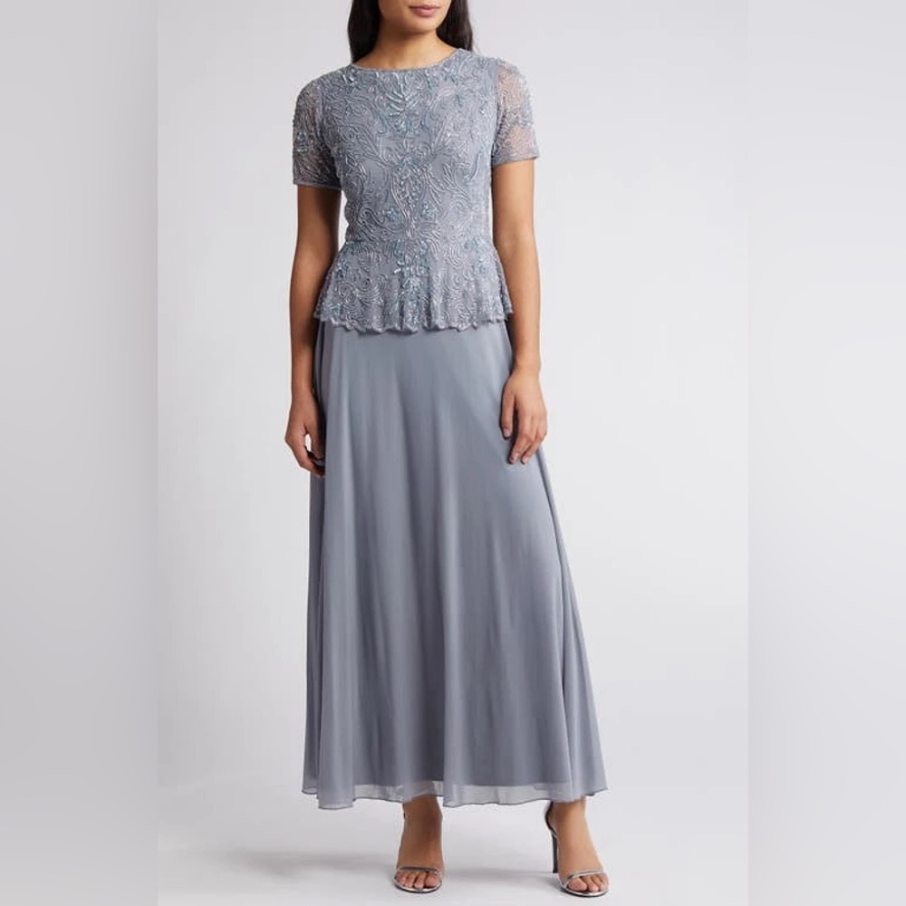 Pisarro Nights Beaded Peplum Dress ❤️NWT❤️IN STORES❤️